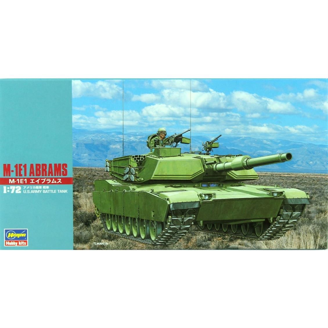 Hasegawa MT35 31135 1/72 Ölçek M-1E1 Abrams Tank Plastik Model Kiti