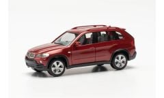 Herpa 033695-006 1/87 Ölçek BMW X5, Kırmızı, Sergilemeye Hazır Model Araç