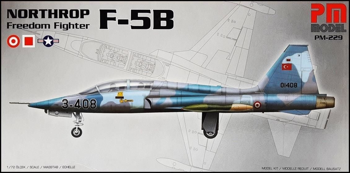 PM Model 229 1/72 Northrop F-5B Eğitim Uçağı Demonte Plastik Maketi