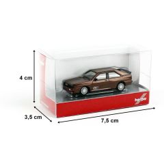 Herpa 033336-005 1/87 Ölçek Audi Quattro, Metalik Gümüş, Sergilemeye Hazır Model Araç