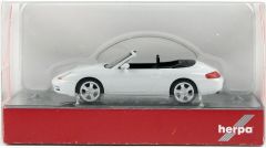 Herpa 032674-002 1/87 Ölçek Porsche 996 C4 Cabrio, Beyaz, Sergilemeye Hazır Model Araç