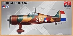 PM Model 201 1/72 Fokker D-XXI Avcı Uçağı Demonte Plastik Maketi