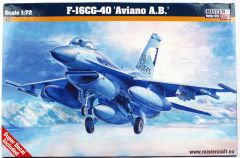 Mistercraft D090 1/72 F-16C-40 (Aviano A.B.) Savaş Savaş Uçağı Demonte Plastik Maketi