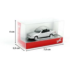 Herpa 032582-002 1/87 Ölçek MB CLK Cabrio, Metalik Gümüş, Sergilemeye Hazır Model Araç