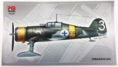PM Model 209 1/72 Fokker D-XXI Avcı Uçağı Demonte Plastik Maketi