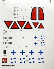 PM Model 209 1/72 Fokker D-XXI Avcı Uçağı Demonte Plastik Maketi