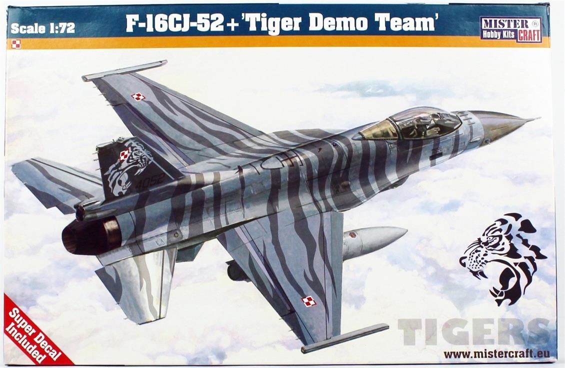 Mistercraft D115 1/72 F-16CJ-52+ (Kaplan Takımı) Savaş Uçağı Demonte Plastik Maketi