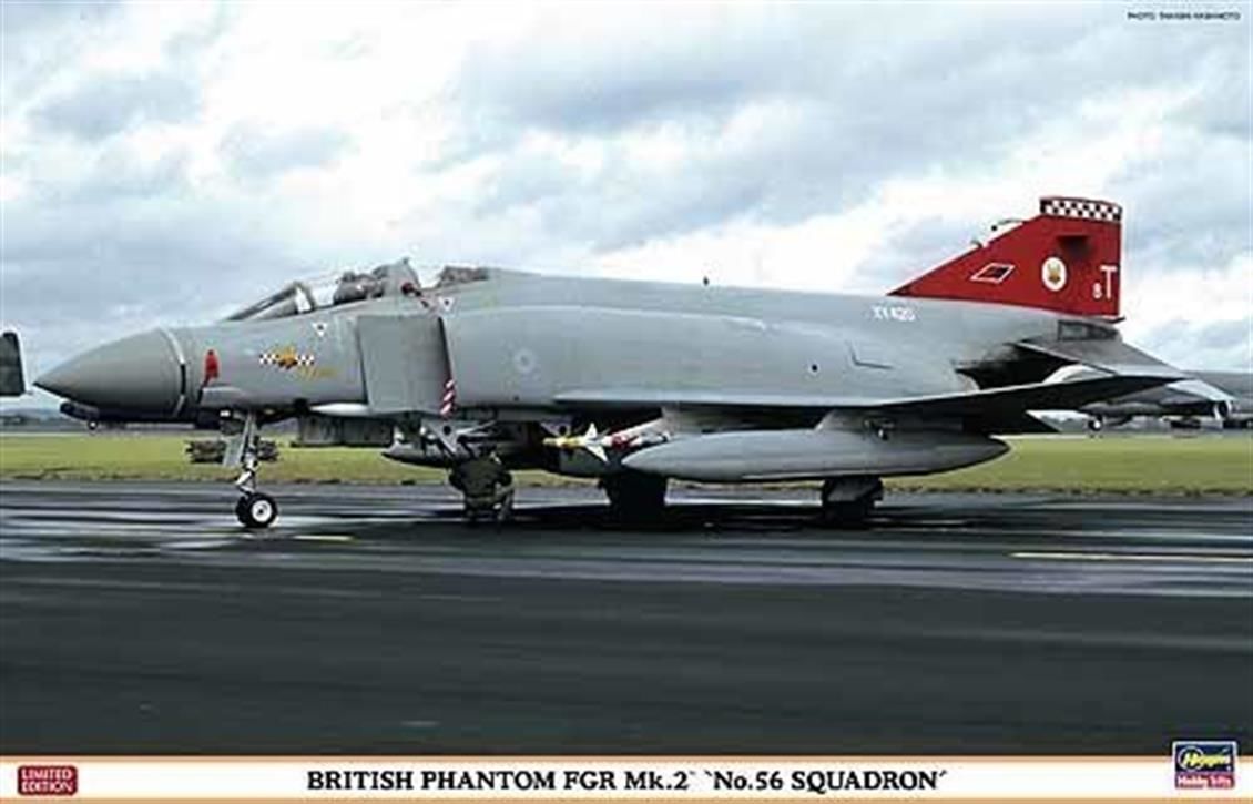 Hasegawa 9970 1/48 Ölçek British Phantom FGR Mk.2 NO.56 Squadron (Limited Edition) Savaş Uçağı Plastik Model Kiti