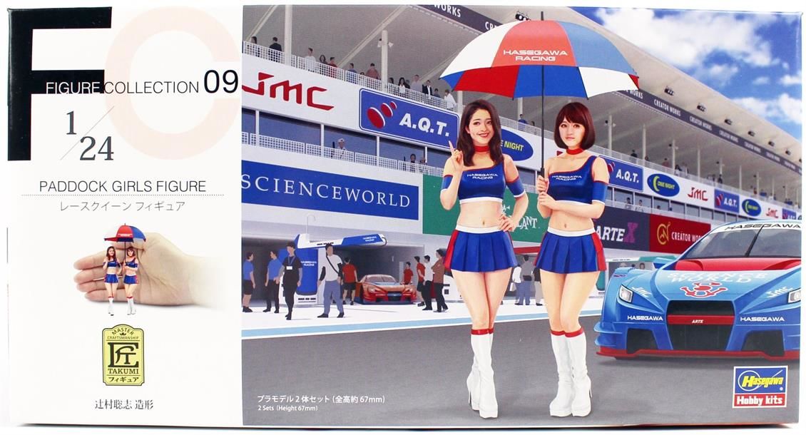 Hasegawa FC09 29109 1/24 Ölçek Padok Kızları Figürleri Plastik Model Kiti