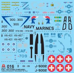 Italeri 0016S 1/72 F/A-18 Hornet Wild Weasel C/D Savaş Uçağı Demonte Plastik Maketi