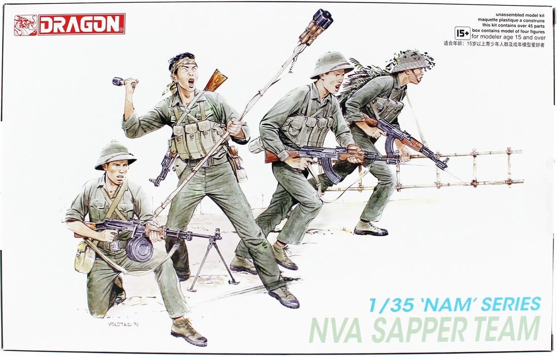 Dragon 3308 1/35 Ölçek NVA Vietnam Sapper Timi, Plastik Model Kiti