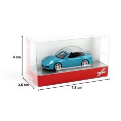 Herpa 028844-002 1/87 Ölçek Porsche 911 C2 Cabrio, Miami Mavisi, Sergilemeye Hazır Model Araç