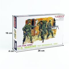 Dragon 3305 1/35 Ölçek Amerikan Donanma Askerleri, 1968 Vietnam TET Saldırısı Plastik Model Kiti