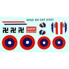 Academy 12446 1/72 WWI Spad XIII Savaş Uçağı Demonte Plastik Maketi