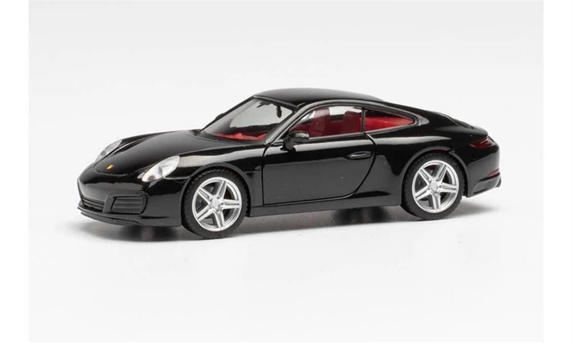 Herpa 028646-002 1/87 Ölçek Porsche 911 Carrera 4S,Siyah, Sergilemeye Hazır Model Araç