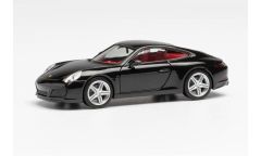 Herpa 028646-002 1/87 Ölçek Porsche 911 Carrera 4S,Siyah, Sergilemeye Hazır Model Araç