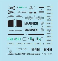 Italeri 0833S 1/48 Bell AH-1W Super Cobra Askeri Helikopter Demonte Plastik Maketi