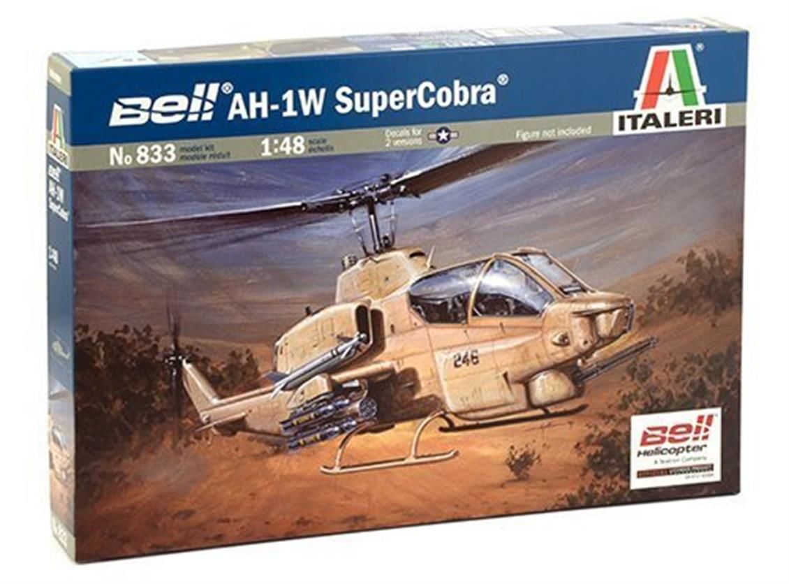 Italeri 0833S 1/48 Bell AH-1W Super Cobra Askeri Helikopter Demonte Plastik Maketi