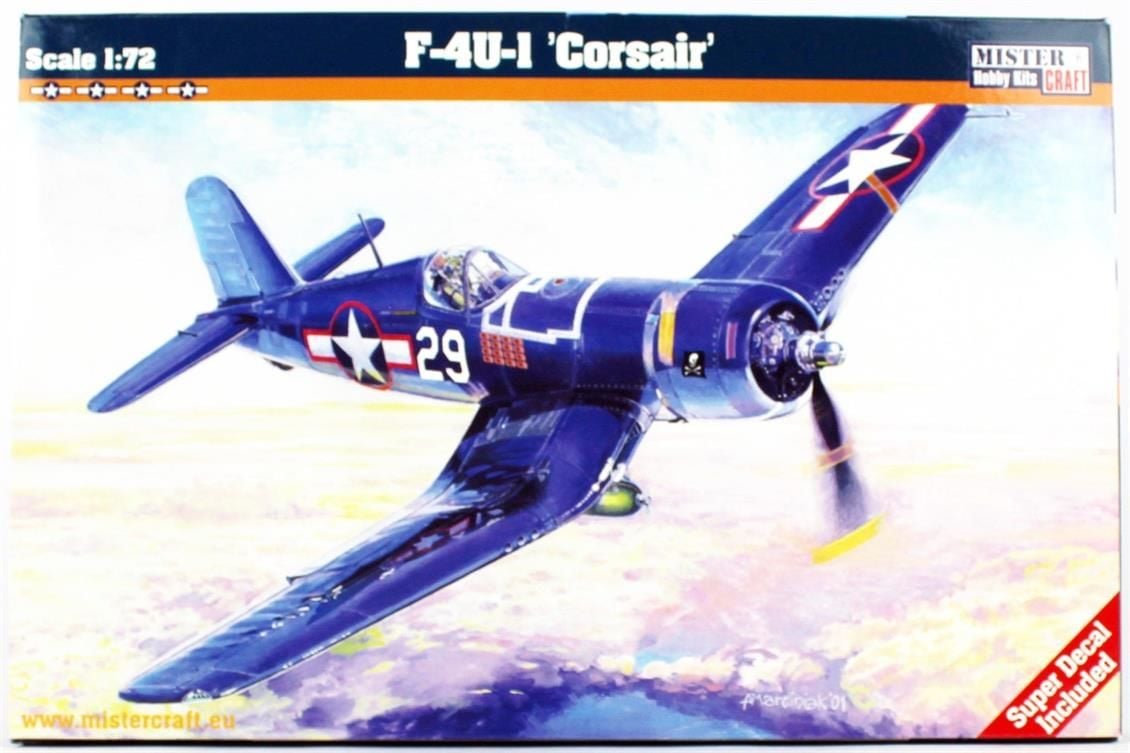 Mistercraft D205 1/72 F-4U-1A Corsair Savaş Uçağı Demonte Plastik Maketi