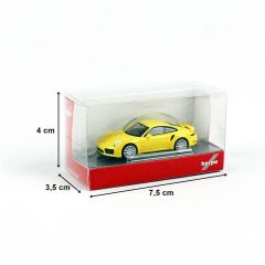 Herpa 028615-003 1/87 Ölçek Porsche 911 Turbo Racing, Sarı, Sergilemeye Hazır Model Araç