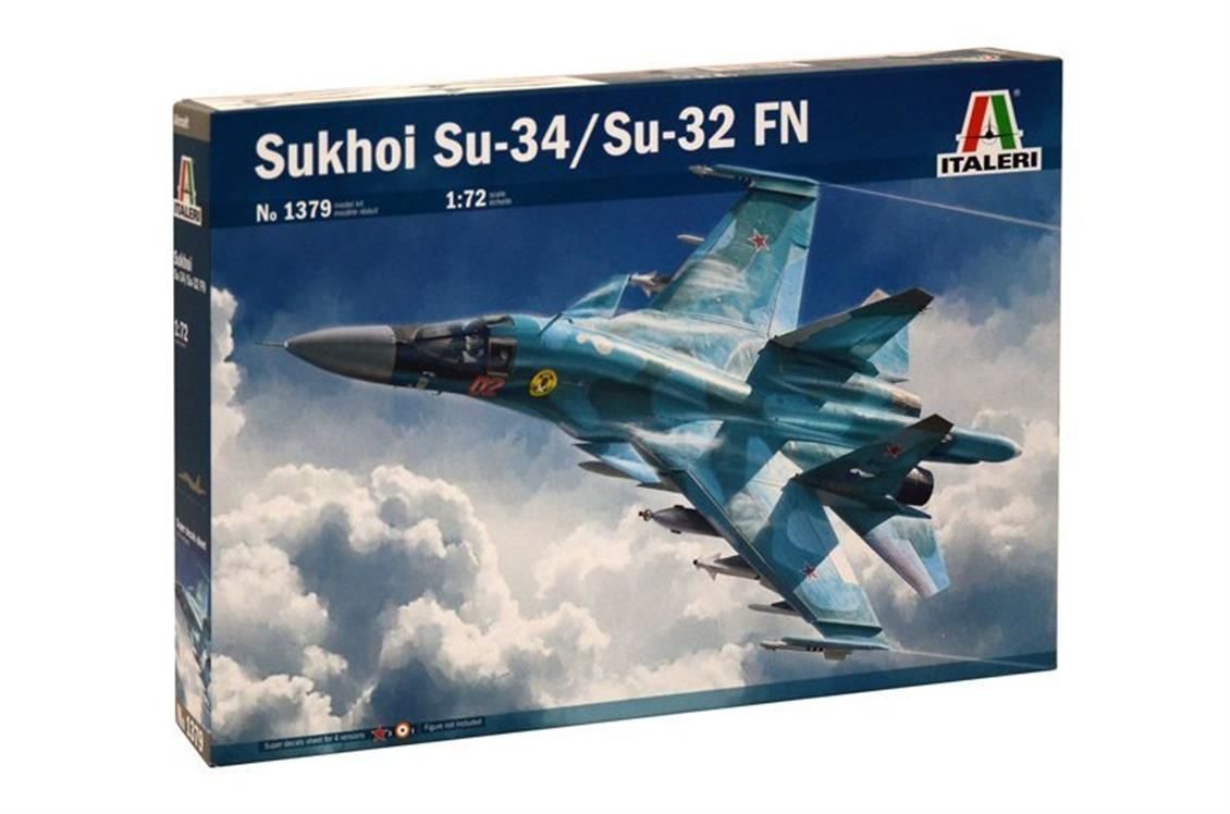Italeri 1379S 1/72 Sukhoi Su-34/Su-32 FN Savaş Uçağı Demonte Plastik Maketi