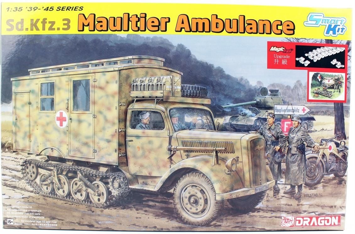 Dragon 6766 1/35 Ölçek Sd.Kfz.3 Yarı Paletli Ambülans Plastik Model Kiti
