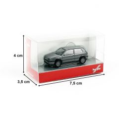 Herpa 024075-002 1/87 Ölçek VW Golf III VR6, Gri, Sergilemeye Hazır Model Araç