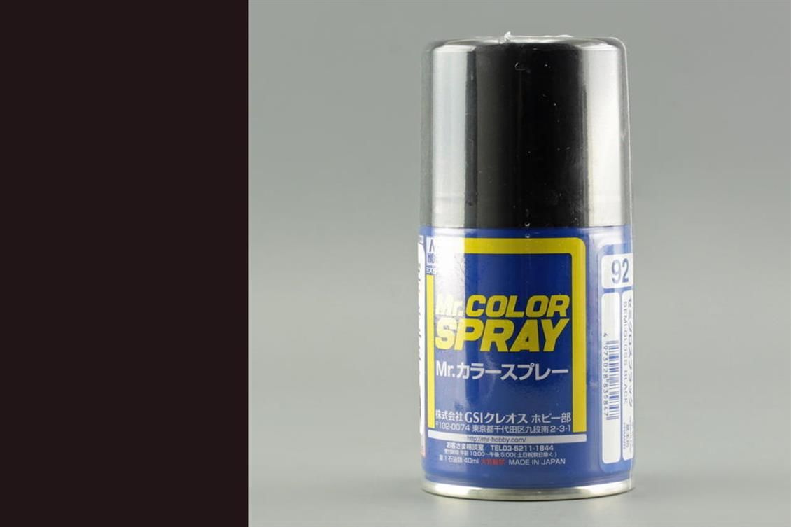 Gunze S092 100 ml. Semi Gloss Black, Sprey Mr.Color Serisi Maket Boyası