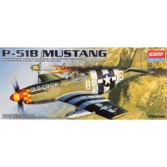 Academy 12464 1/72 P-51B Mustang Savaş Uçağı Demonte Plastik Maketi