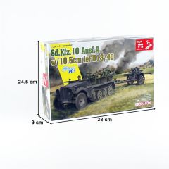 Dragon 6939 1/35 Ölçek Sd.Kfz. 10 Ausf. A w/le.FH.18/40 Yarı Paletli personel taşıyıcı ve Top Arabası Plastik Model Kiti