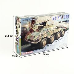 Dragon 6969 1/35 Ölçek Sd.Kfz. 234/3 w/2cm, Amfibik Hafif Zırhlı ve 2 cm. Topu Plastik Model Kiti