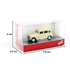 Herpa 020190-007 1/87 Ölçek Renault R4, Bej, Sergilemeye Hazır Model Araç