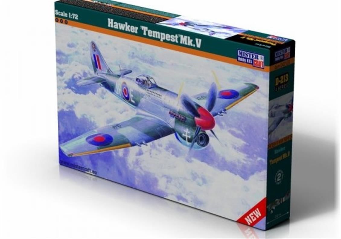 Mistercraft D213 1/72 Hawker Tempest Mk.V Savaş Uçağı Demonte Plastik Maketi