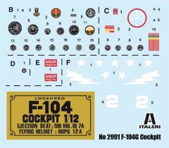 Italeri 2991S 1/12 F-104G Kokpit Demonte Plastik Maketi