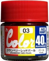 Gunze AVC03 10 ml. Cranberry Red Pearl, 40.Yıl Mr.Color Serisi Maket Boyası