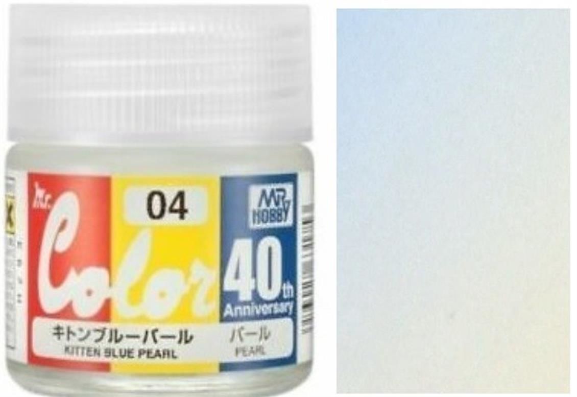Gunze AVC04 10 ml. Kitten Blue Pearl, 40.Yıl Mr.Color Serisi Maket Boyası