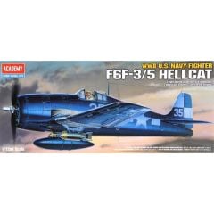 Academy 12481 1/72 Grumman F6F-3/5 Savaş Uçağı Demonte Plastik Maketi