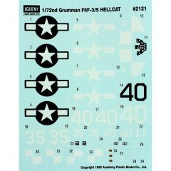 Academy 12481 1/72 Grumman F6F-3/5 Savaş Uçağı Demonte Plastik Maketi