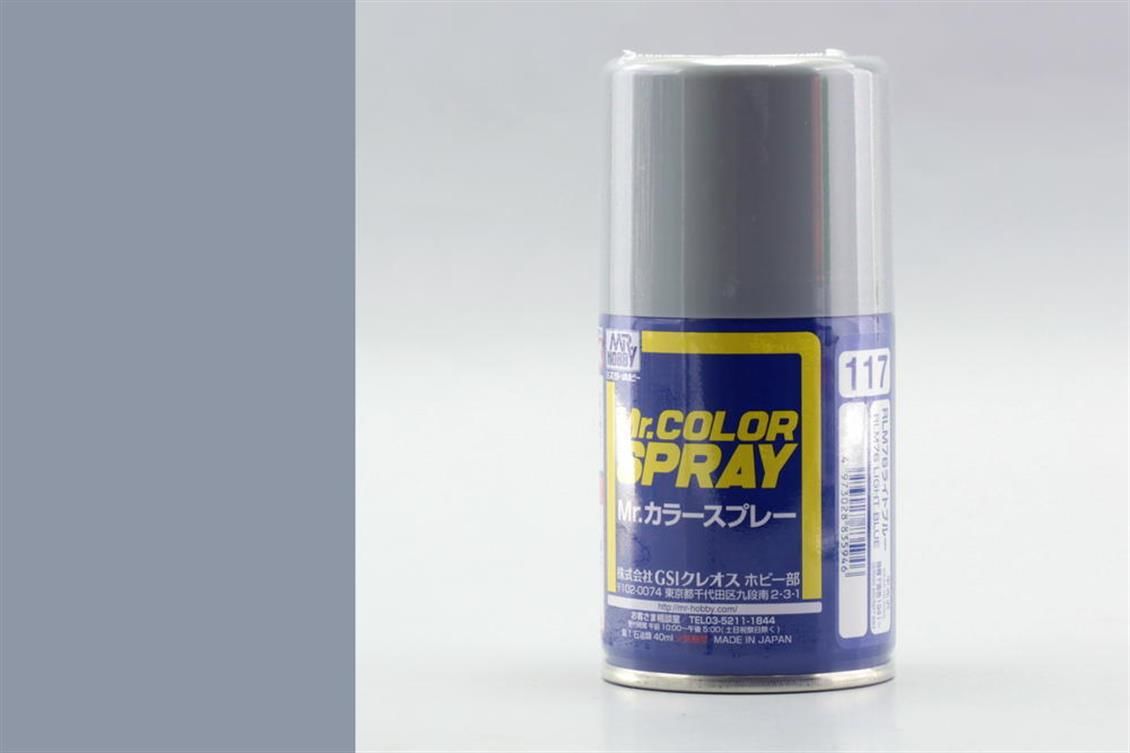 Gunze S117 100 ml. RLM76 Light Blue, Sprey Mr.Color Serisi Maket Boyası