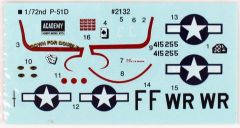 Academy 12485 1/72 P-51D Mustang Savaş Uçağı Demonte Plastik Maketi