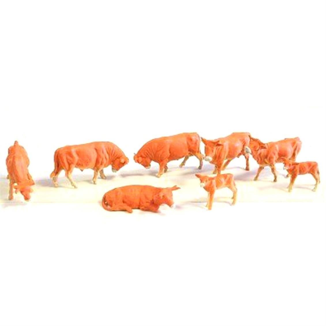Preiser 14409 1/87 Ölçek inekler (kahverengi) figürleri - 30 ade Figürleri
