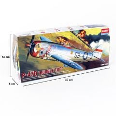Academy 12491 1/72 P-47D Thunderbolt (Bubble Top) Savaş Uçağı Demonte Plastik Maketi
