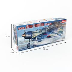 Academy 12493 1/72 Japon Zero Type 52C (A6M5C) Savaş Uçağı Demonte Plastik Maketi