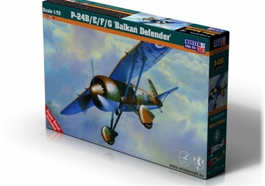 Mistercraft D225 1/72 P-24 B/E/F/G (Balkan Savunmacısı) Savaş Uçağı Demonte Plastik Maketi