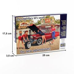 Masterbox  24082 1/24 Ölçek, Efsanevi 60 lar serisi, Yeni Macera, Plastik Figür Kiti
