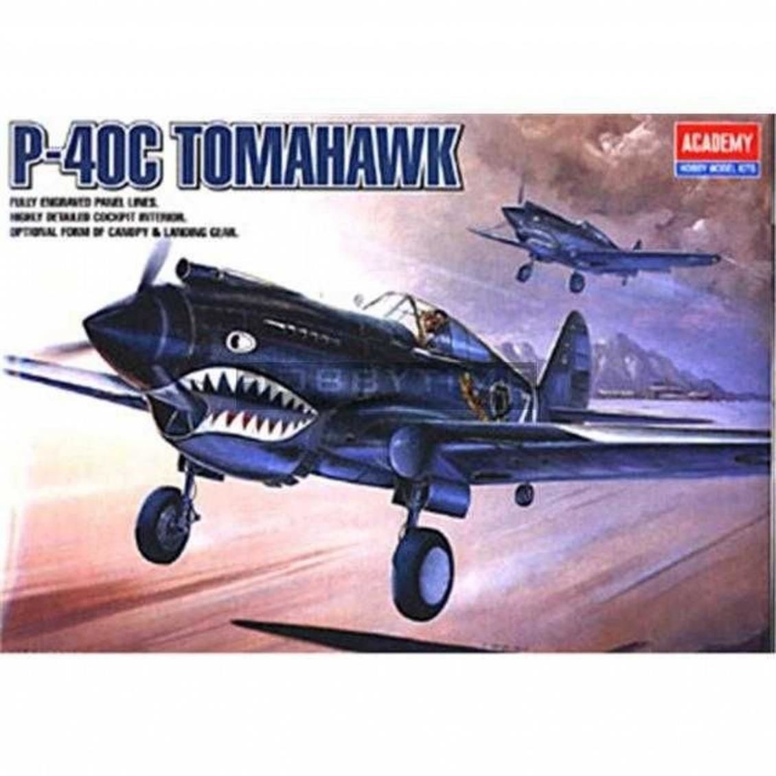 Academy 12280 1/48 P-40C Tomahawk Savaş Uçağı Demonte Plastik Maketi