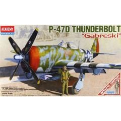 Academy 12222 1/48 P-47D Gabreski Savaş Uçağı Demonte Plastik Maketi