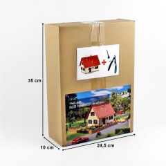 Faller 195602 1/87 Ölçek, Yapıştırıcı ve El aleti Hediyeli Gri Müstakil Ev Plastik Model Kiti