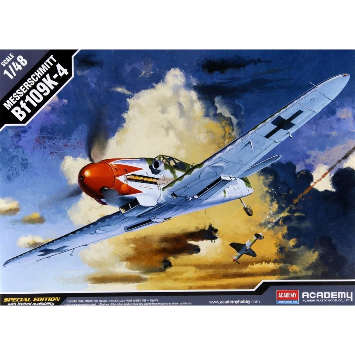 Academy 12228 1/48 Messerschmitt Bf109K-4 Savaş Uçağı Demonte Plastik Maketi