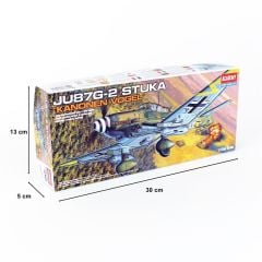 Academy 12404 1/72 Ju 87G-2 Stuka (Kanonen Vogel) Savaş Uçağı Demonte Plastik Maketi